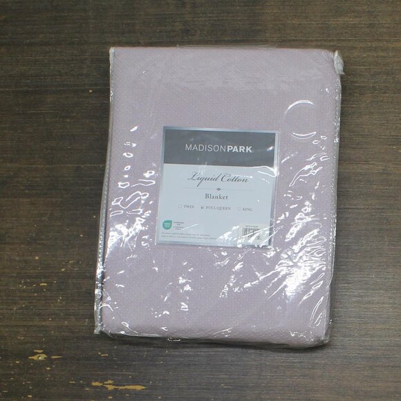 NWT Madison Park Cotton Comfort Blanket Breathable Lilac Purple Full / Queen - Picture 4 of 6